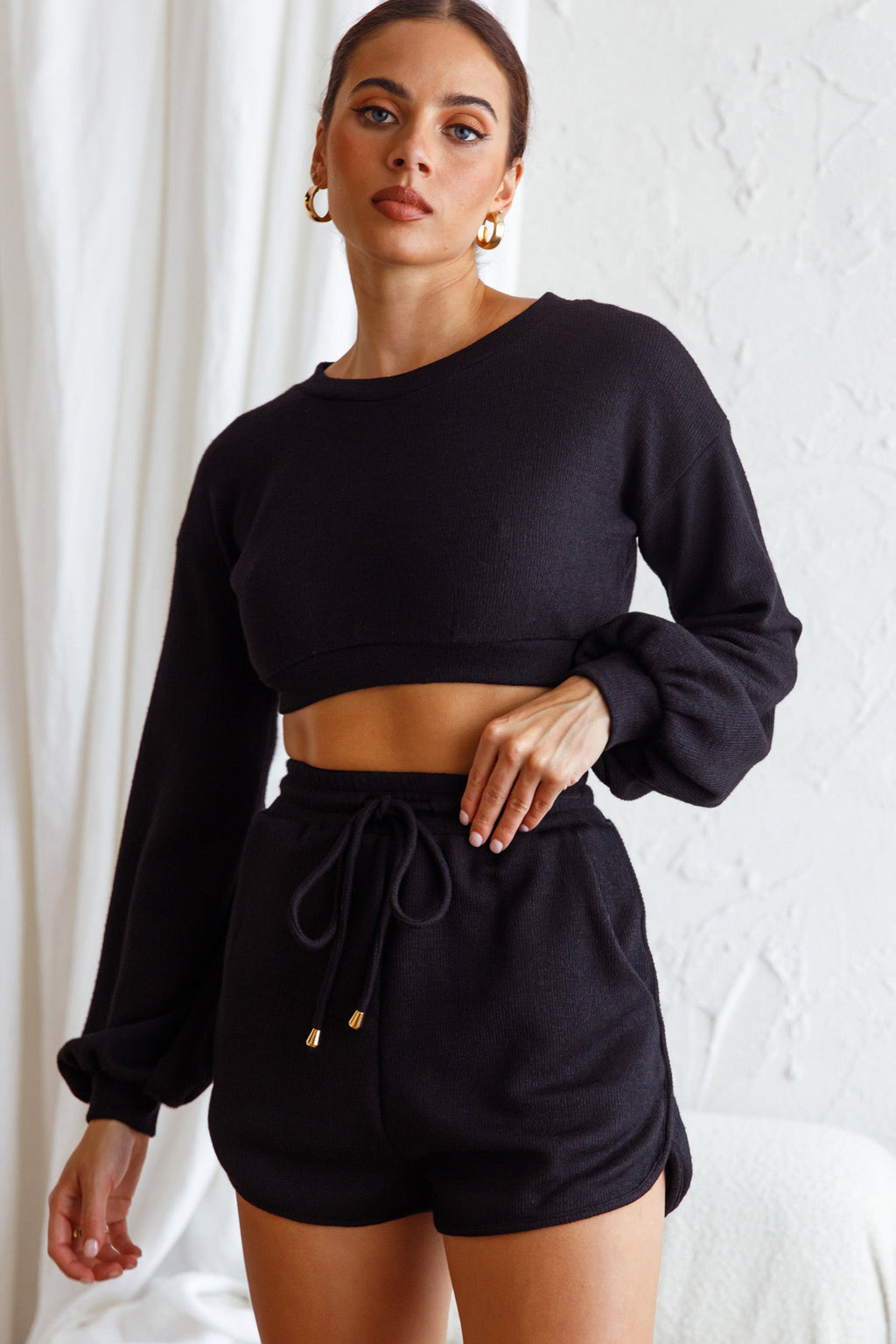 TGIF Crop Sweater Black by Selfie Leslie