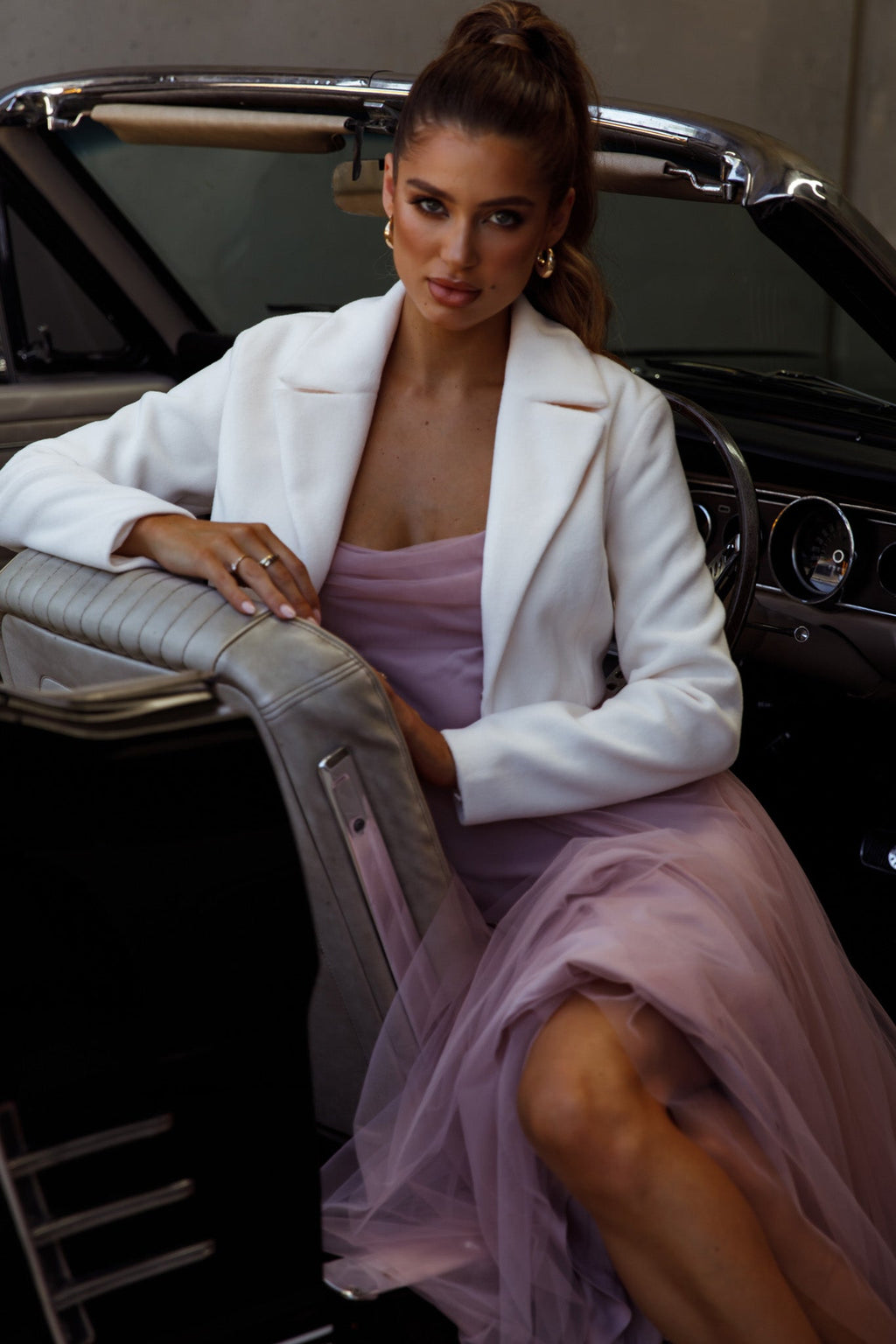 Tres Jolie Crop Jacket White by Selfie Leslie
