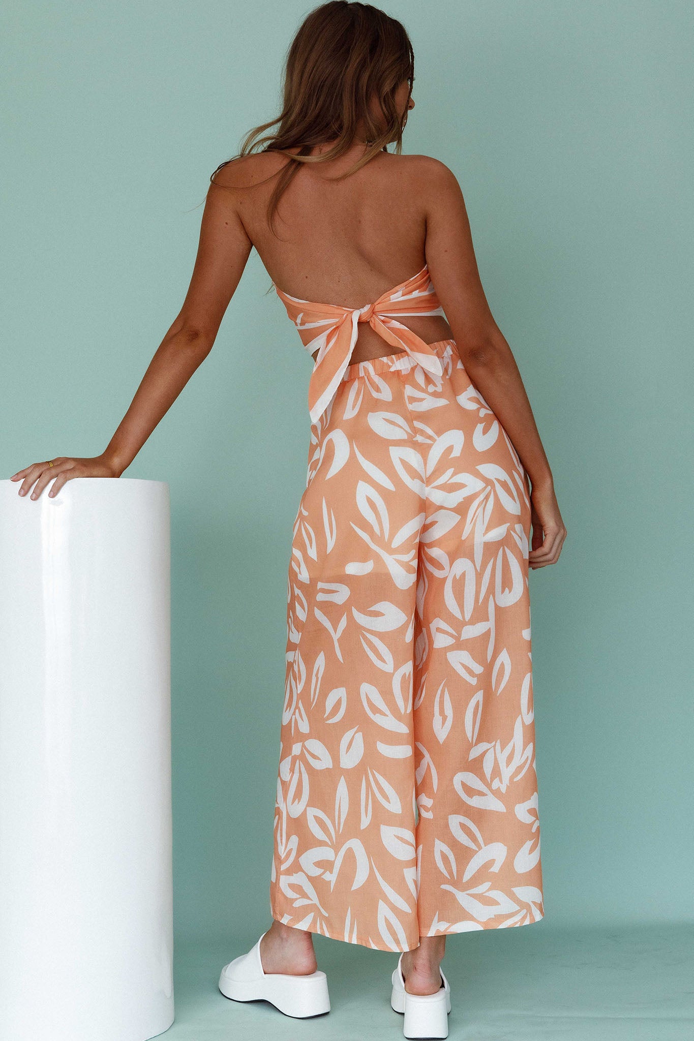 Randi Wide Leg Pants Leaf Print Mango by Selfie Leslie Australia