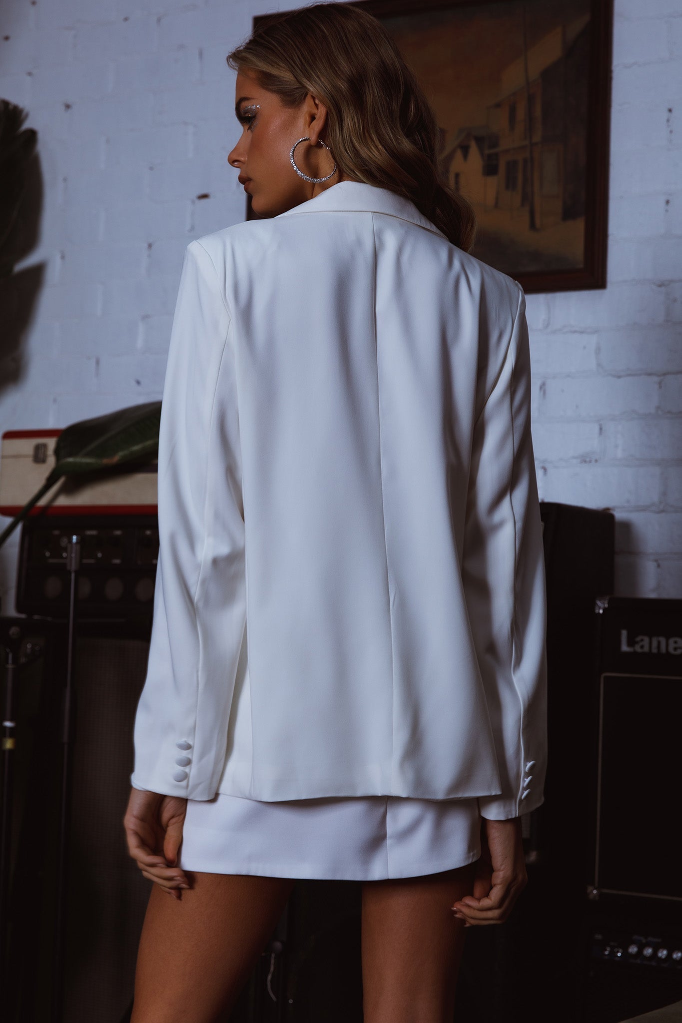Vous Etes Belle Blazer White by Selfie Leslie