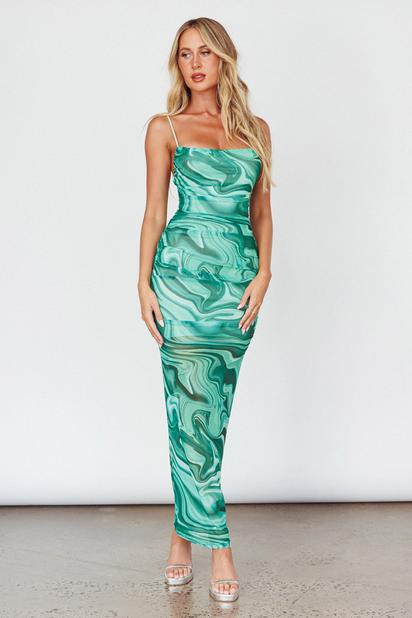Love In Miami Lace-Up Back Maxi Dress Marble Green | Selfie Leslie Australia Love In Miami Lace-Up Back Maxi Dress Marble Green | Selfie Leslie Australia