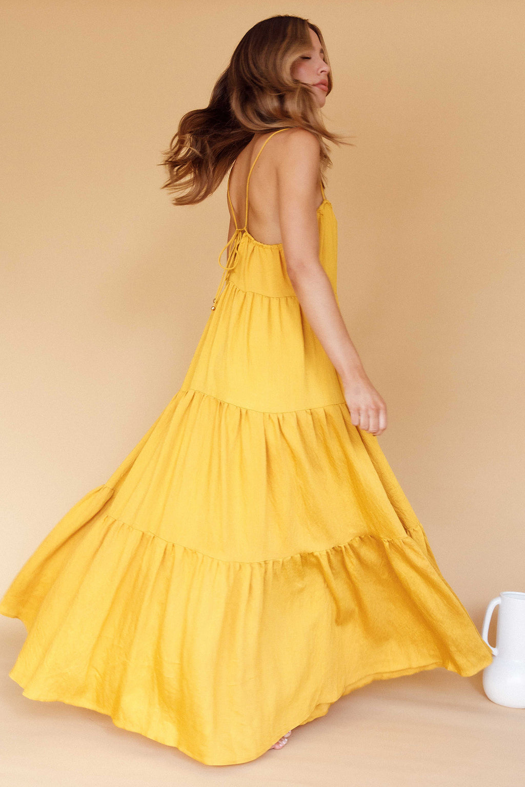 Bora Bora Tied Back Maxi Dress Tangerine by Selfie Leslie Australia