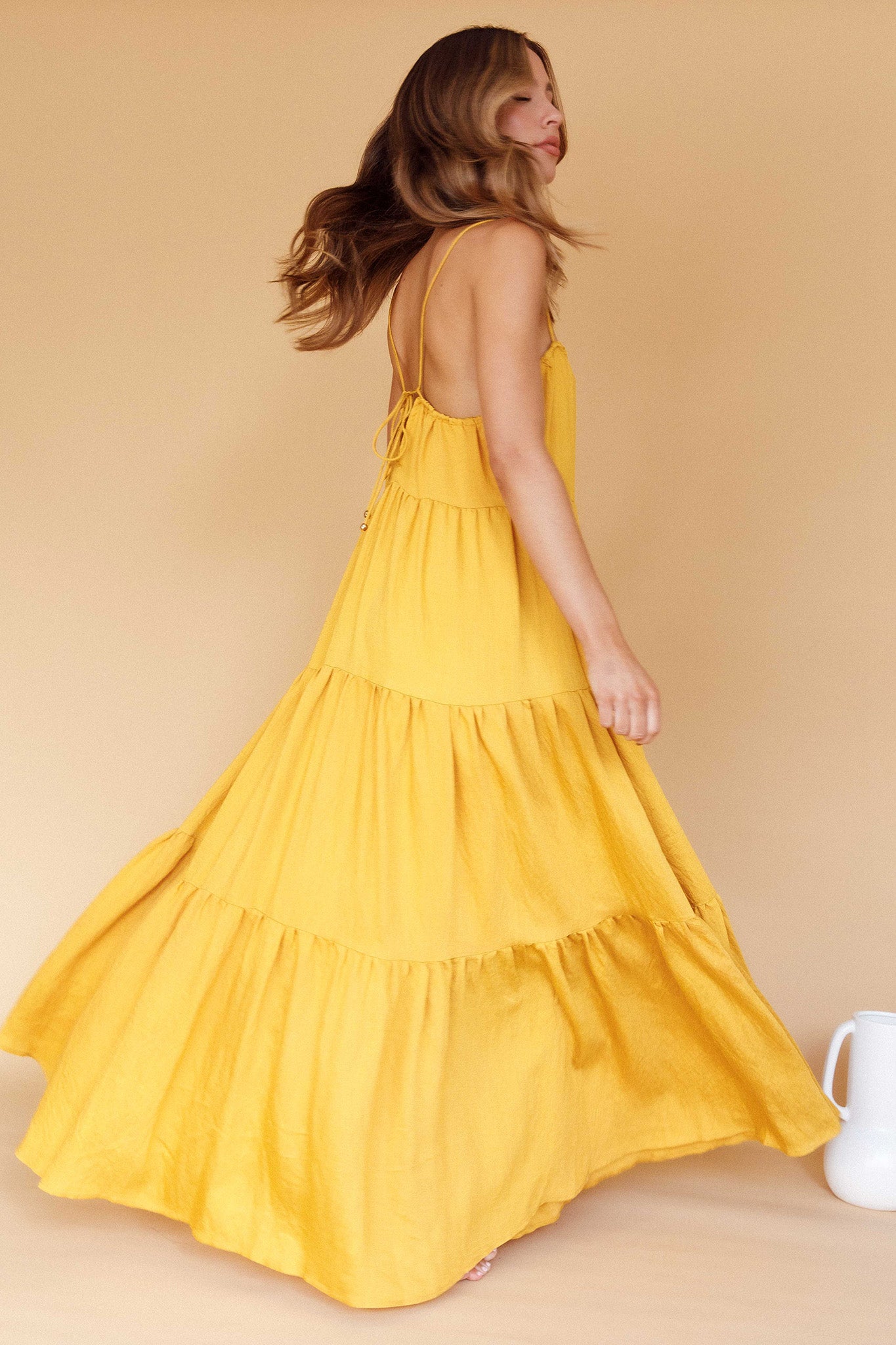 Bora Bora Tied Back Maxi Dress Tangerine by Selfie Leslie Australia