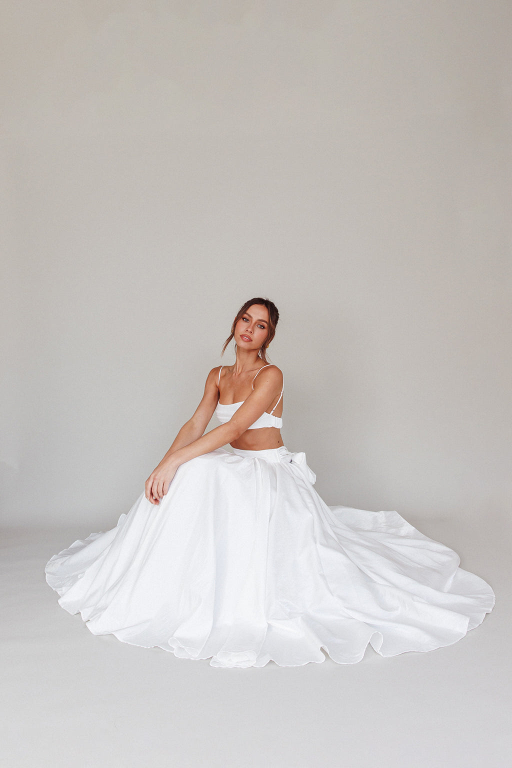 Love Songs Tied Back Maxi Skirt White by Selfie Leslie Australia