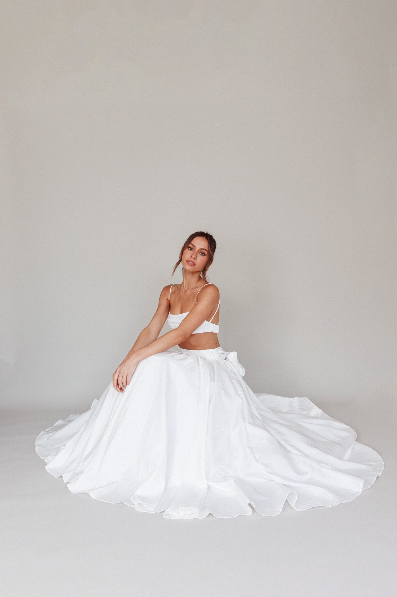 Love Songs Tied Back Maxi Skirt White by Selfie Leslie Australia