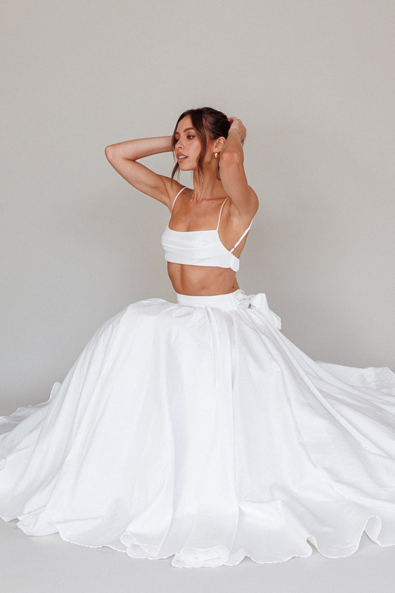 Love Songs Crop Top White by Selfie Leslie Australia
