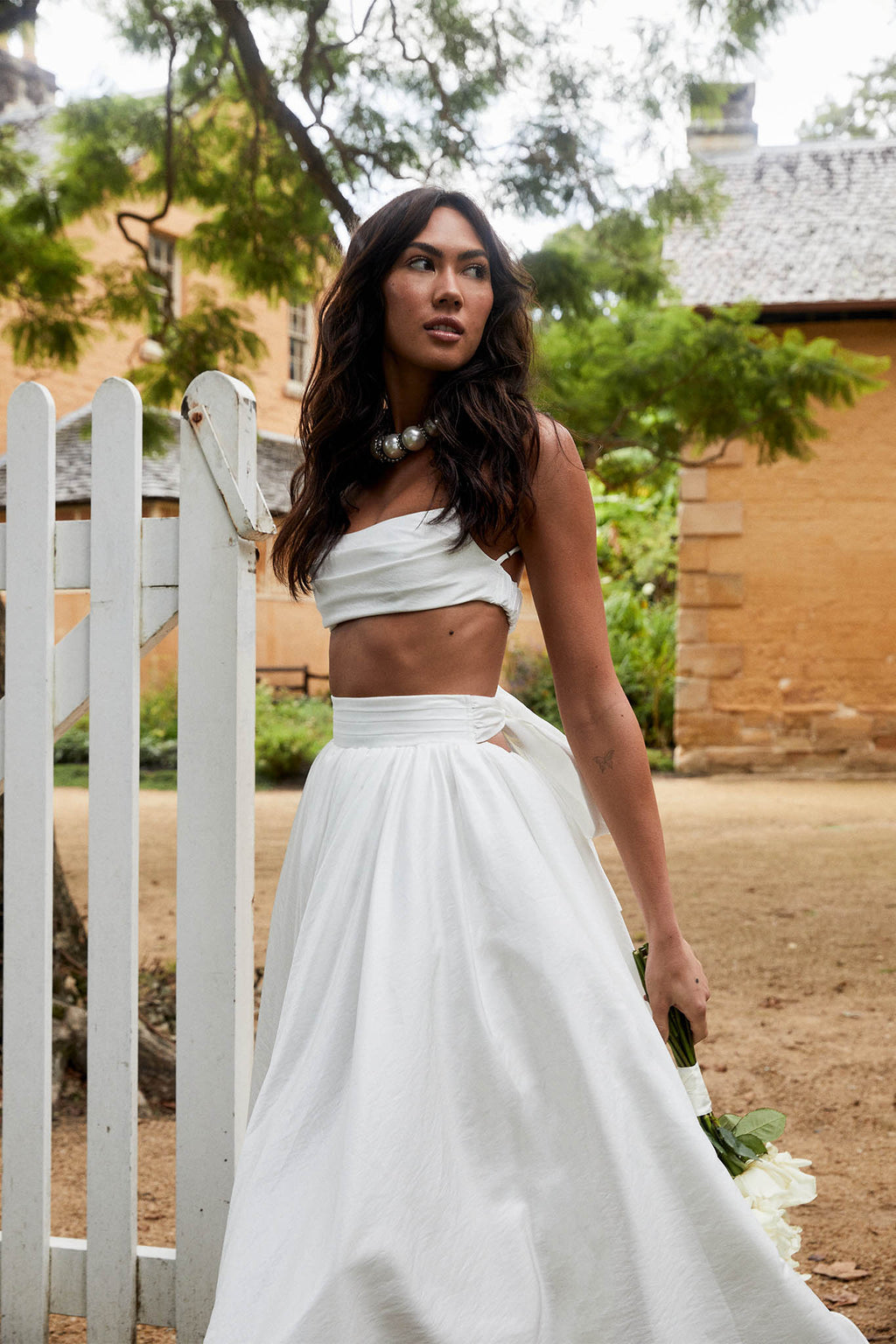 Love Songs Crop Top White by Selfie Leslie Australia