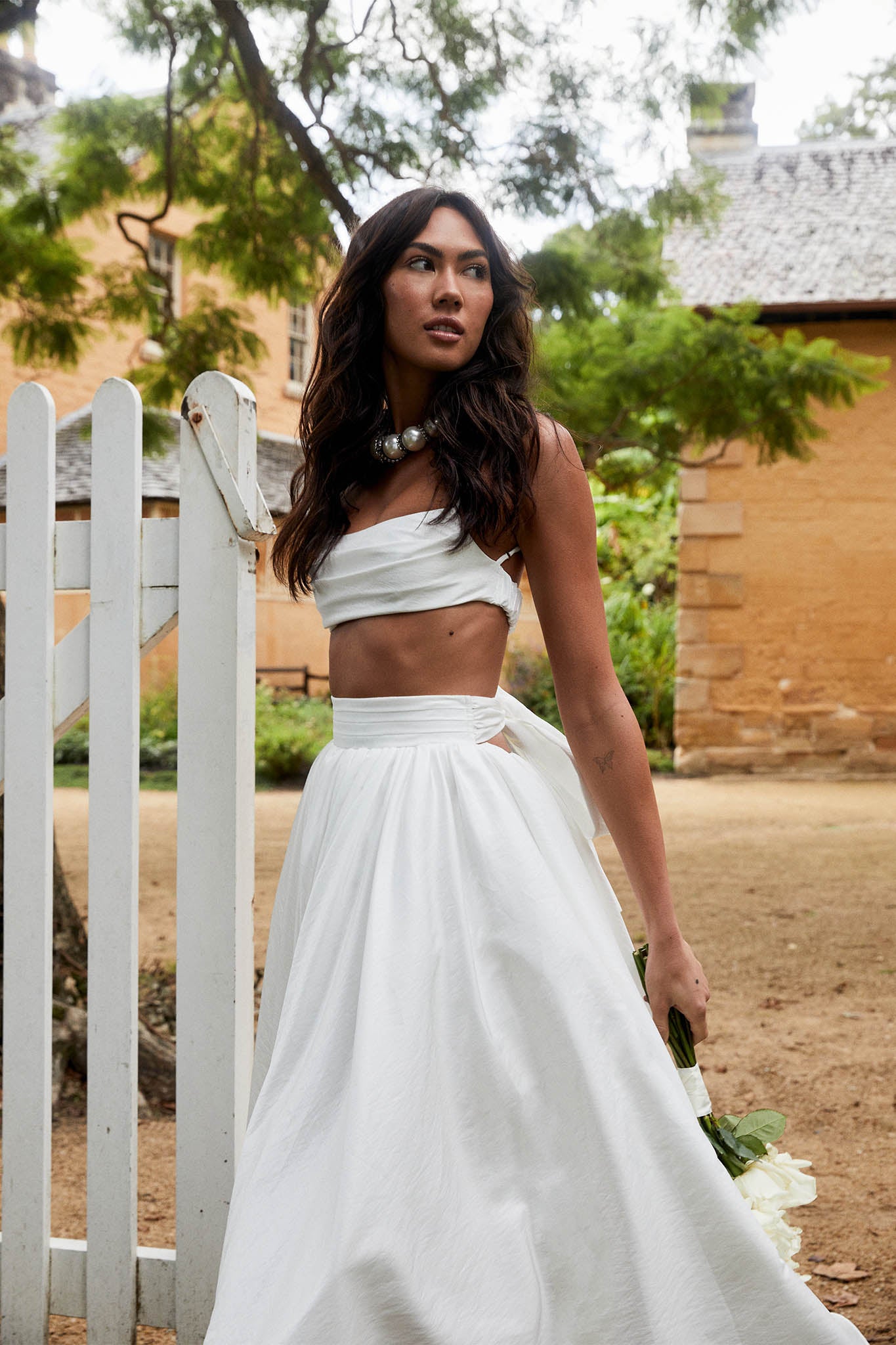 Love Songs Crop Top White by Selfie Leslie Australia