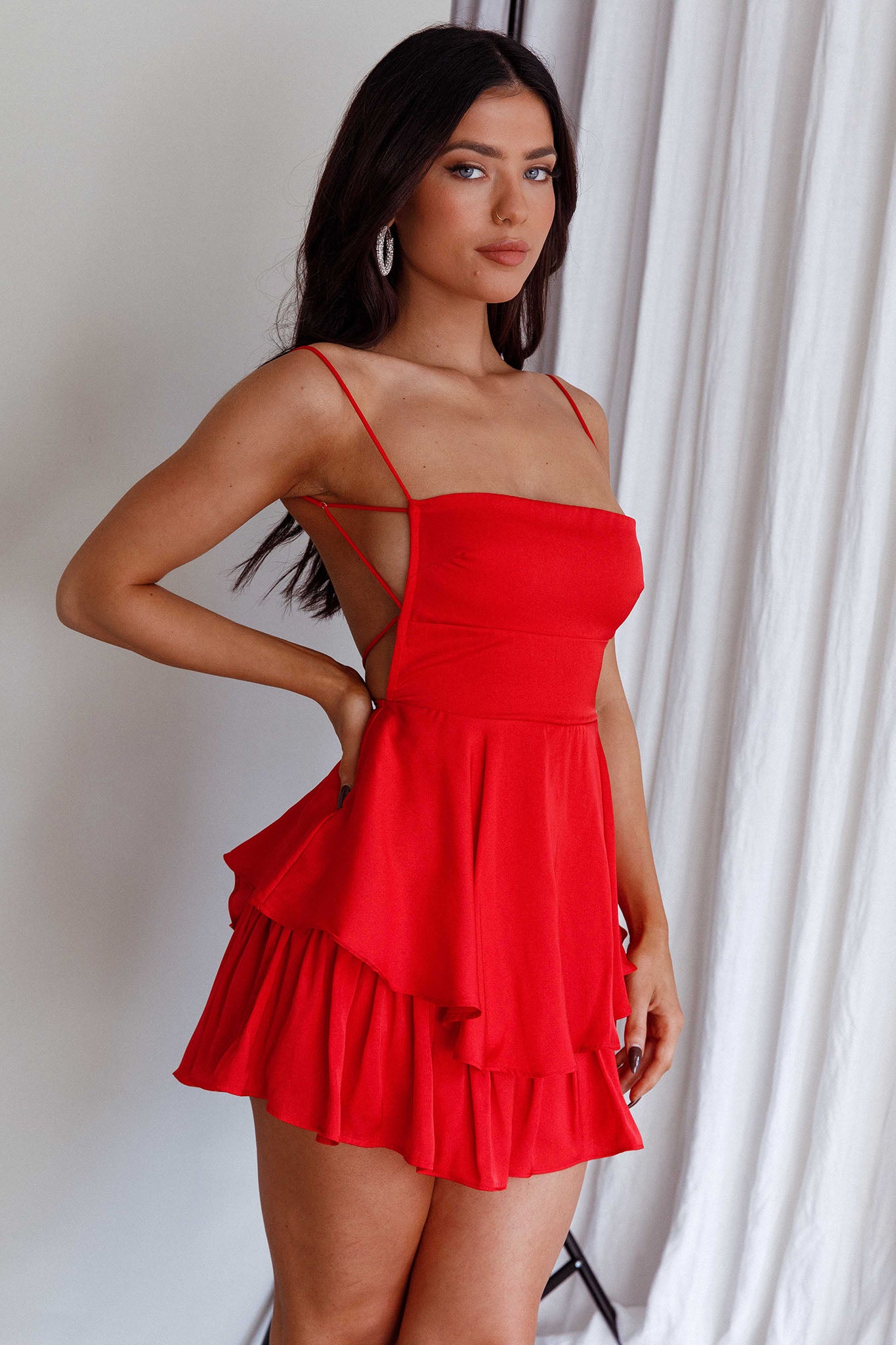 Dolce Life Low Back Romper Red by Selfie Leslie Australia