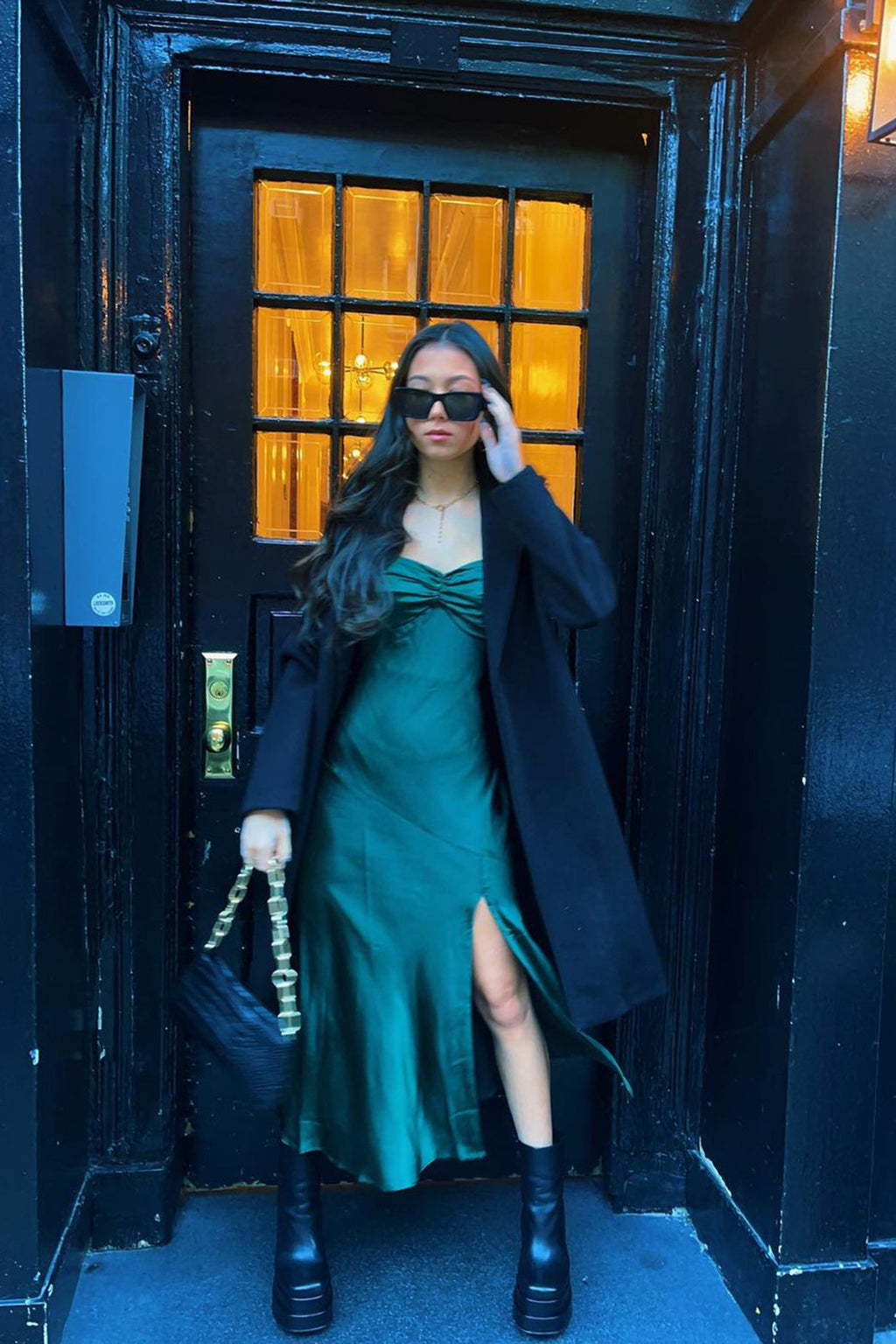Kindred Spirit Strapless Gathered Bust Midi Dress Forest Green by Selfie Leslie Australia