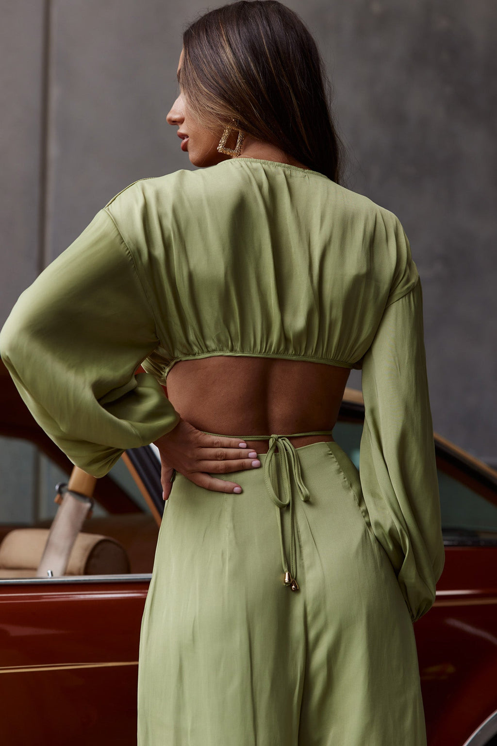 Lilian Wide Legs Pants Olive by Selfie Leslie