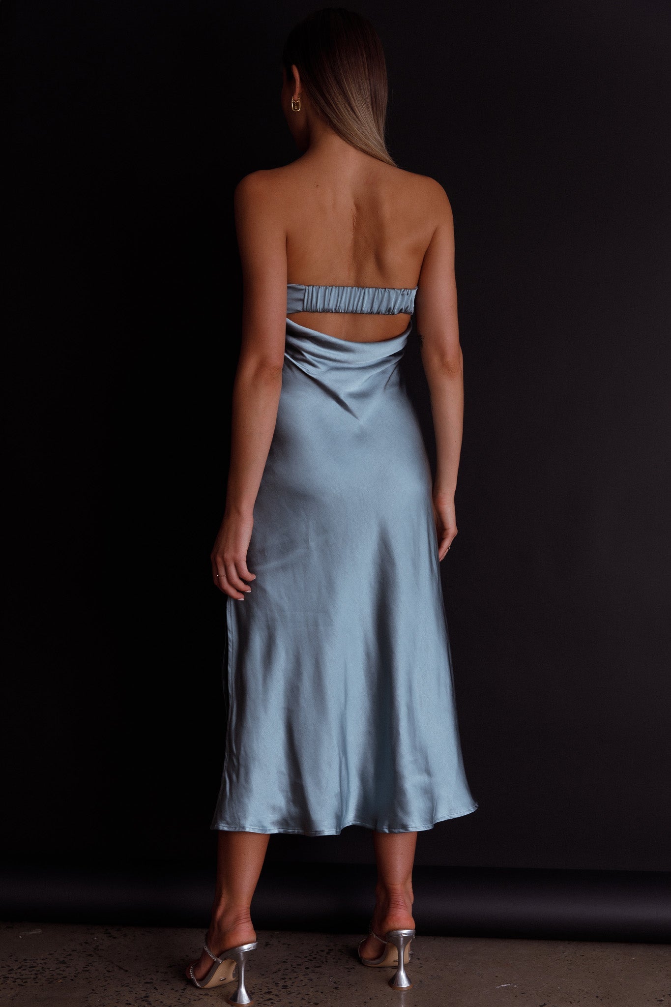 Ladies' Night Cowl Back Midi Dress Seafoam by Selfie Leslie