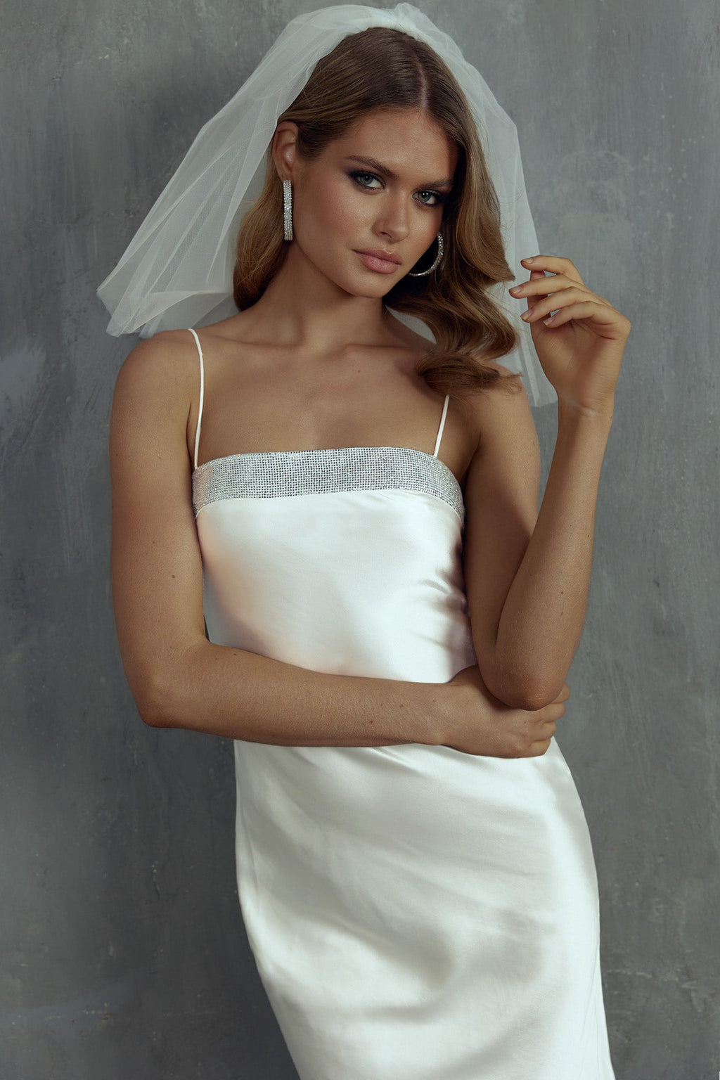 Making Headlines Diamante Neckline Maxi Dress White by Selfie Leslie