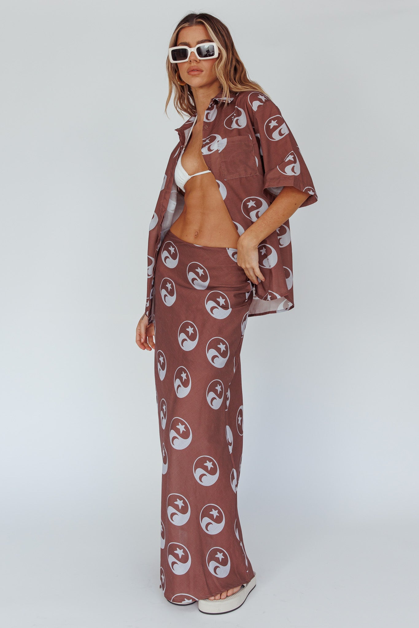 Just A Hunch Maxi Skirt Yin Yang Coco by Selfie Leslie Australia