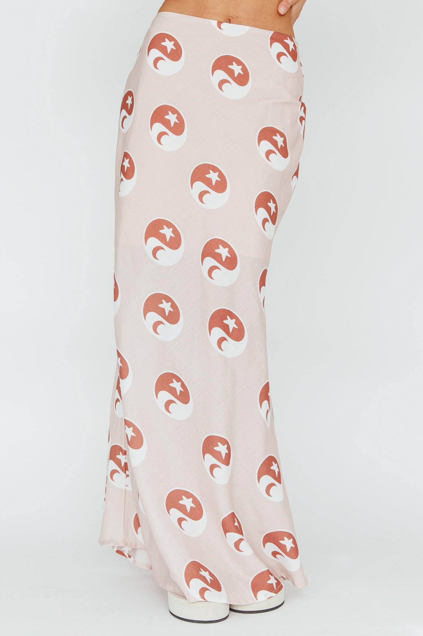 Just A Hunch Maxi Skirt Yin Yang Rose by Selfie Leslie Australia