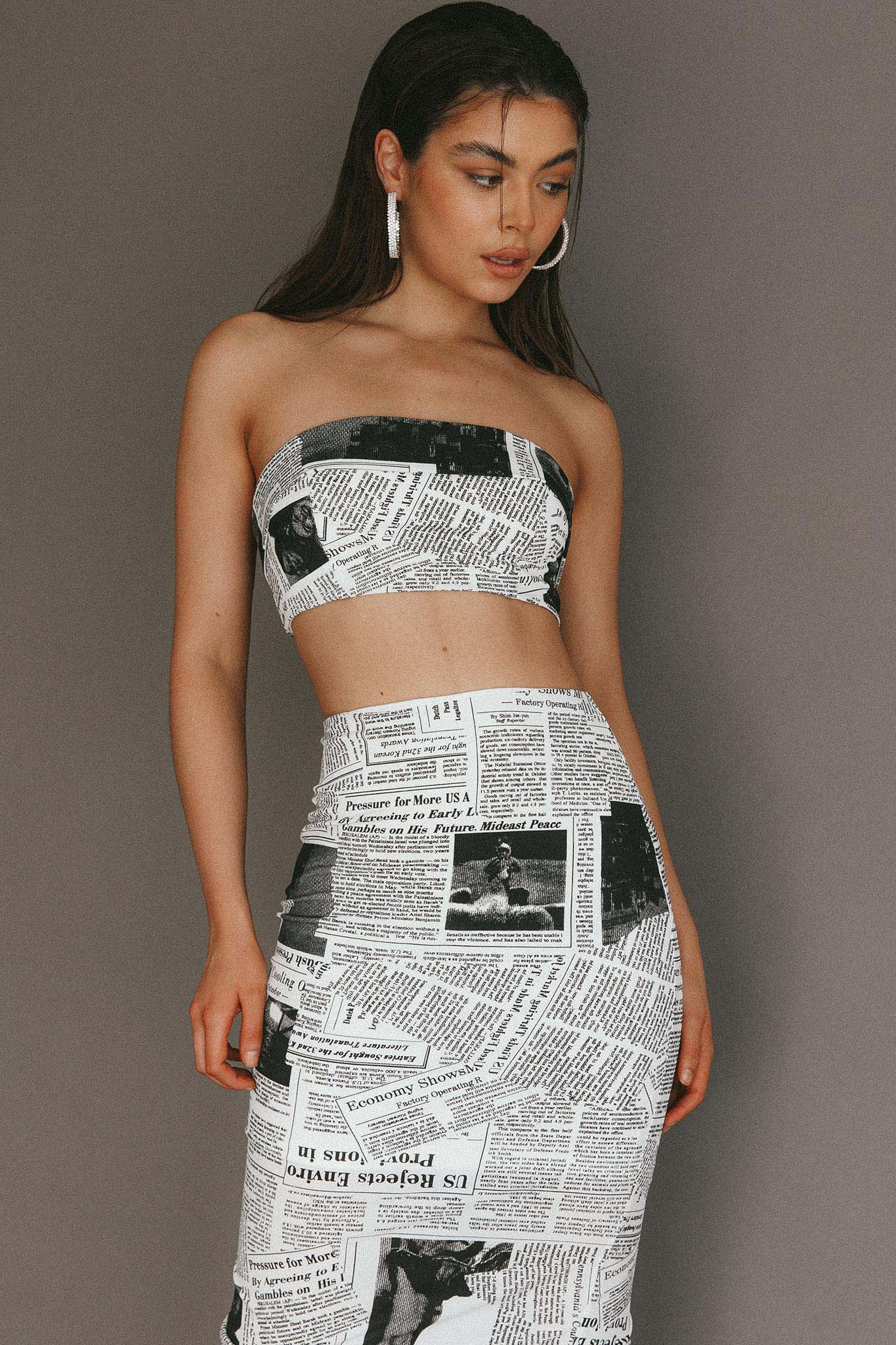 Extra Extra Maxi Skirt White by Selfie Leslie