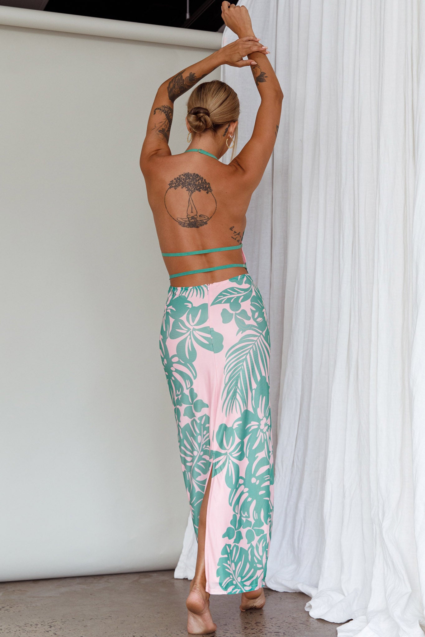 Fiji Feeling Midi Dress Tropical Pink by Selfie Leslie Australia