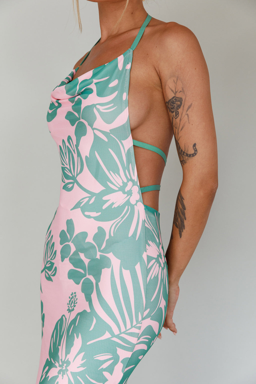 Fiji Feeling Midi Dress Tropical Pink by Selfie Leslie Australia