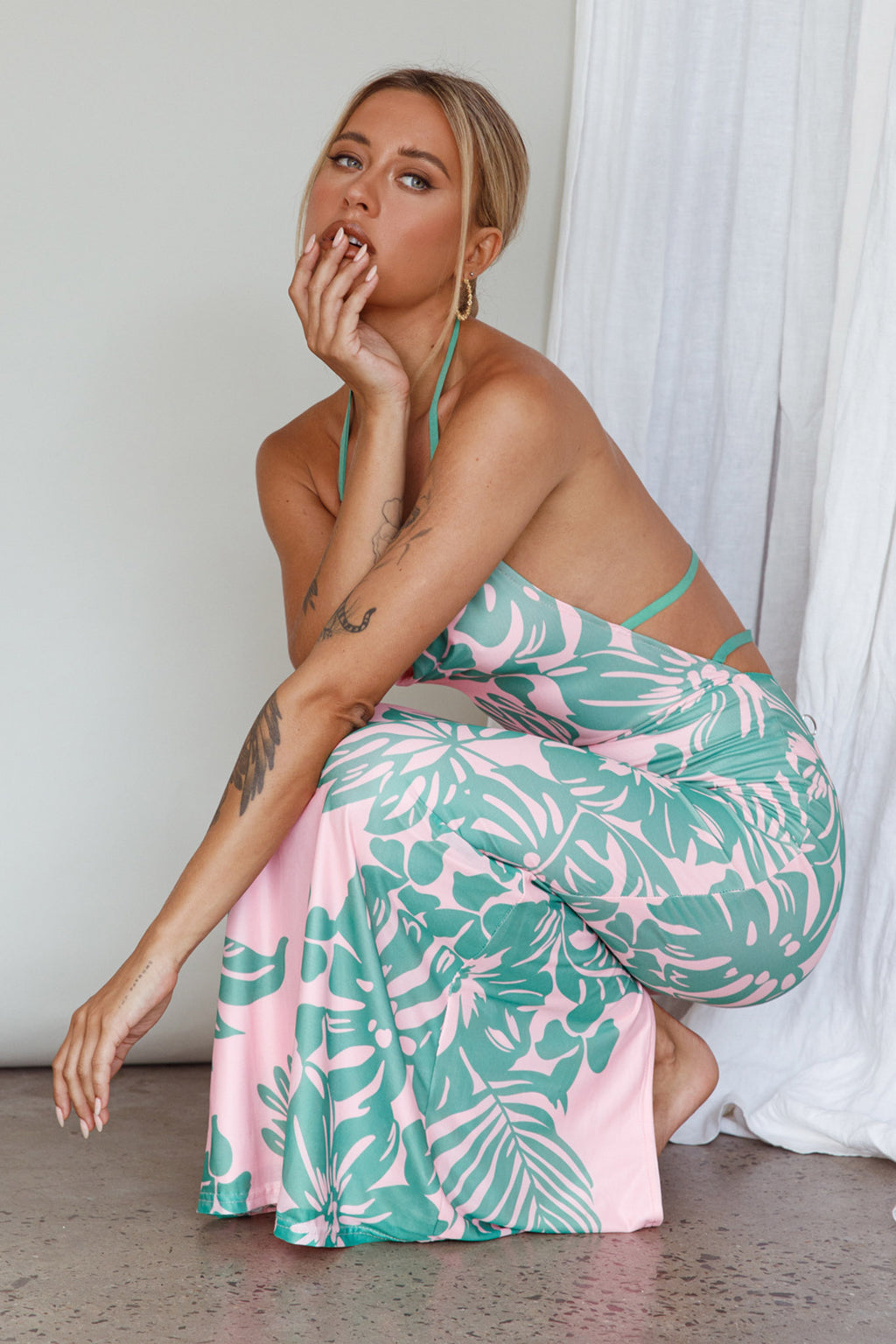 Fiji Feeling Midi Dress Tropical Pink by Selfie Leslie Australia