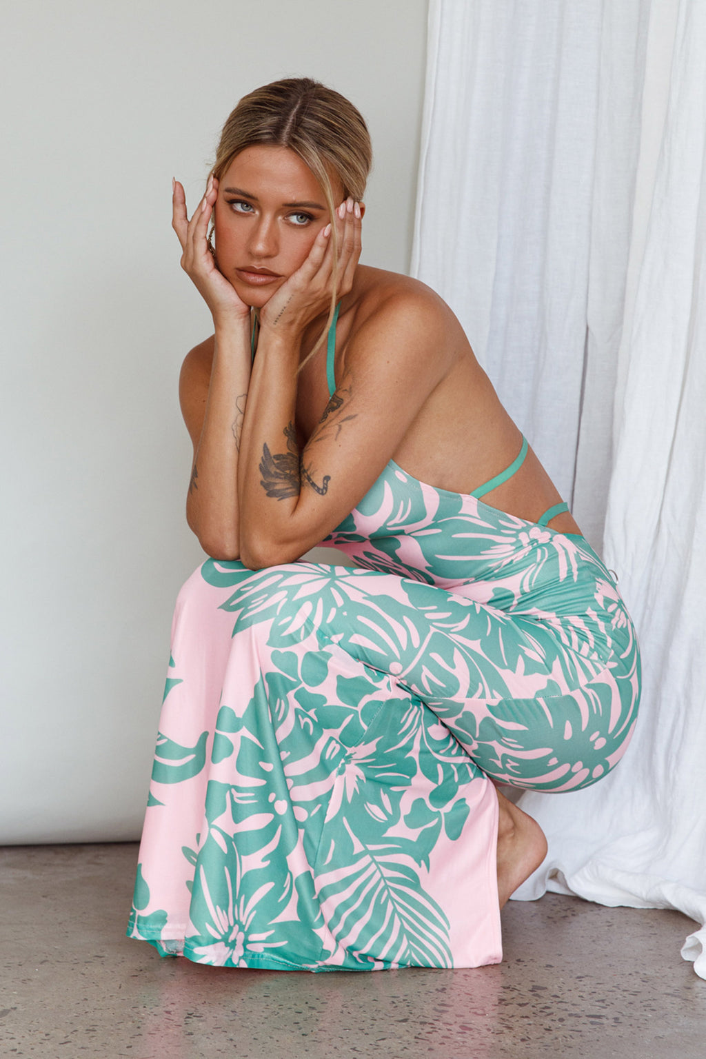 Fiji Feeling Midi Dress Tropical Pink by Selfie Leslie Australia