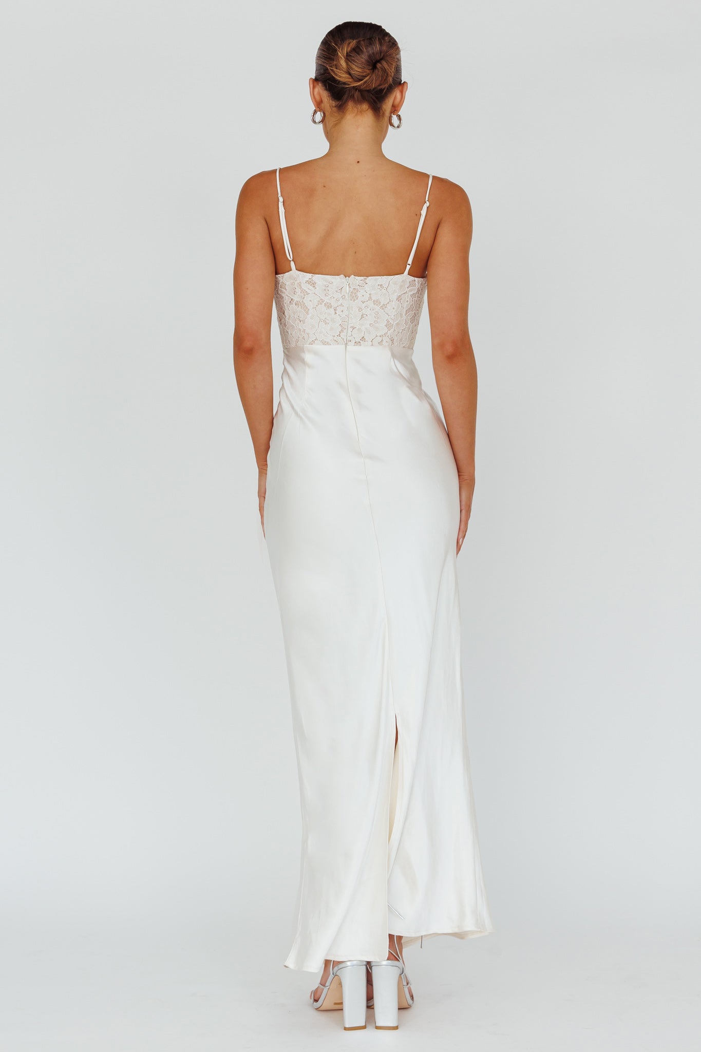 Evening Star Lace Bodice Maxi Dress Ivory by Selfie Leslie Australia