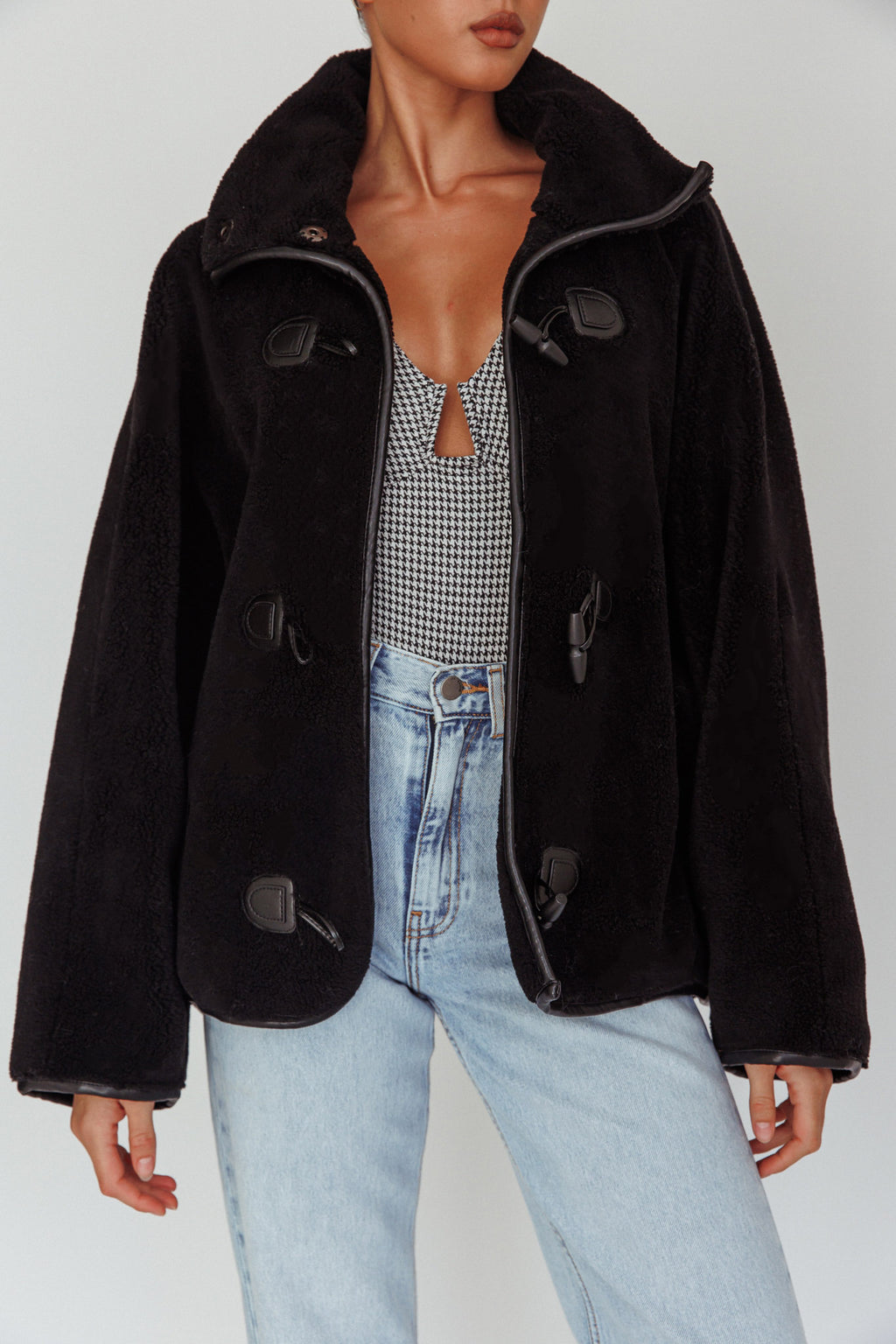 Cambra Toggle Jacket Black by Selfie Leslie Australia