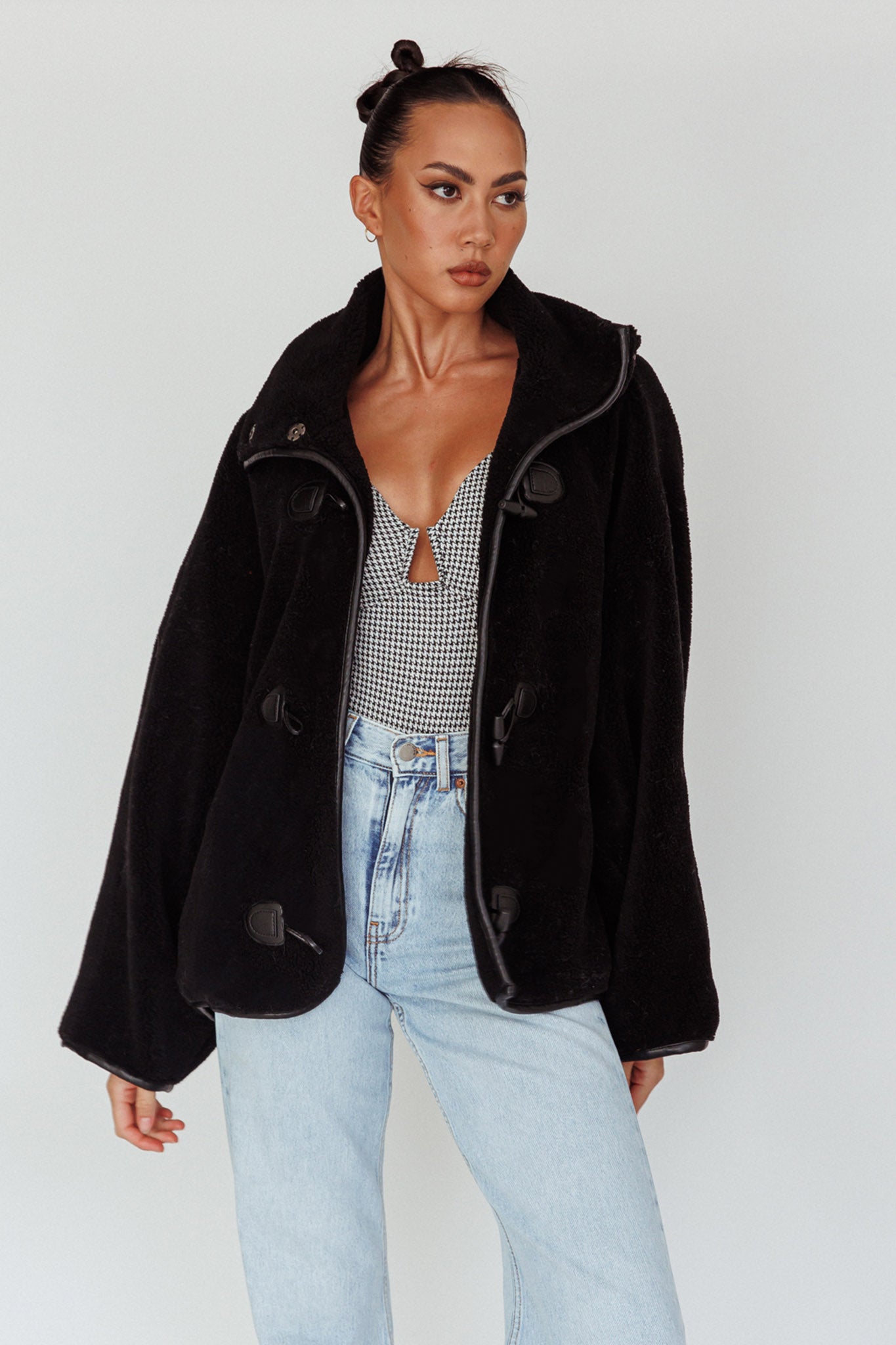 Cambra Toggle Jacket Black by Selfie Leslie Australia