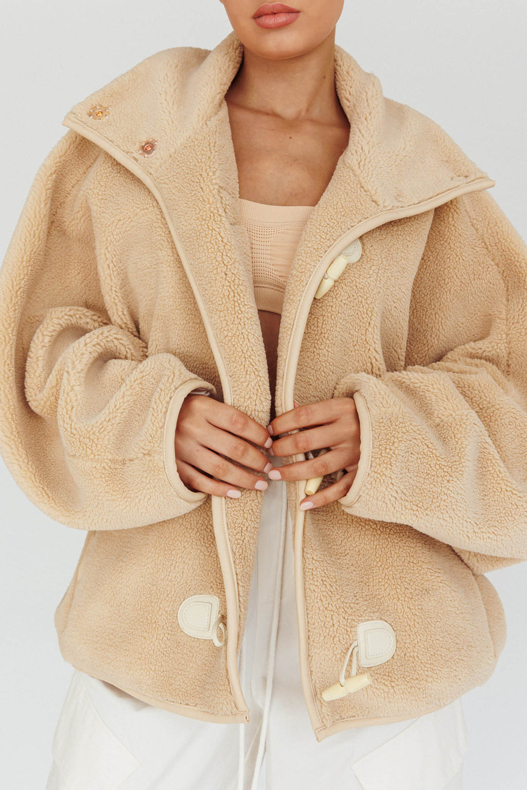 Cambra Toggle Jacket Cream by Selfie Leslie Australia