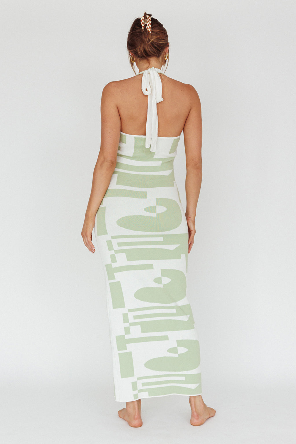 Desert Daze Halterneck Knit Dress Sage by Selfie Leslie Australia