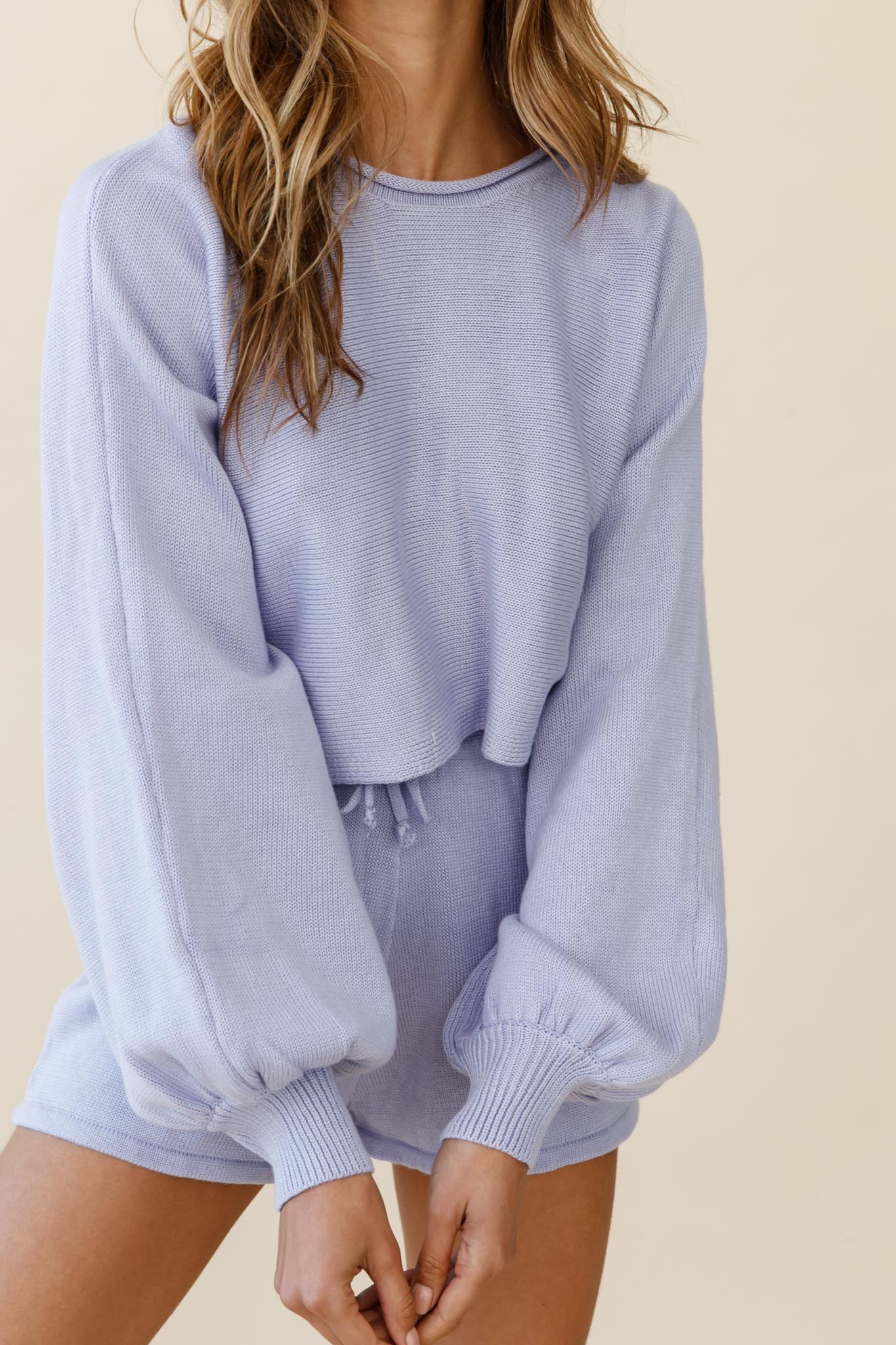 Easy Breezy Long Sleeve Midi Sweater Purple by Selfie Leslie