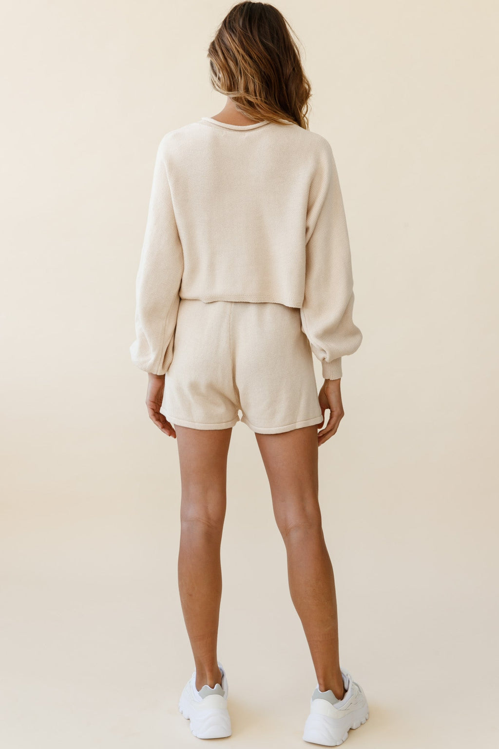 Easy Breezy Drawstring Waist Shorts Beige by Selfie Leslie