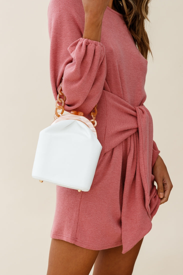 Kerrie Kiss-Lock Box Bag White by Selfie Leslie