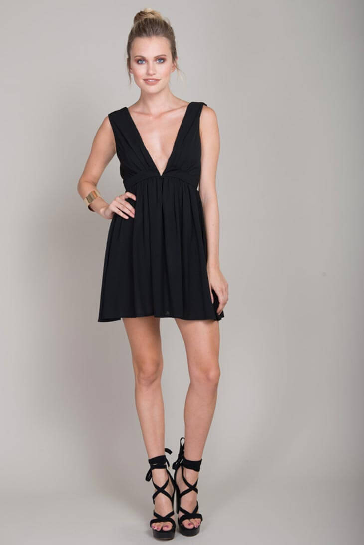 Laine Day Festival Dress Black by Selfie Leslie