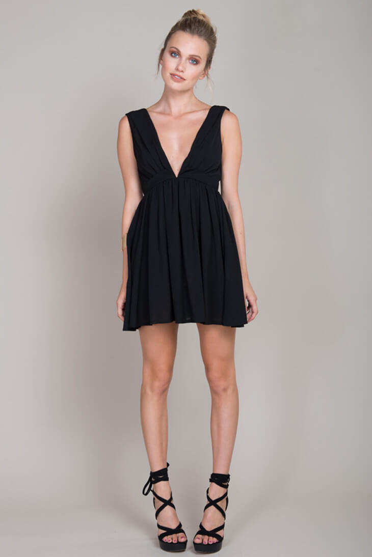 Laine Day Festival Dress Black by Selfie Leslie