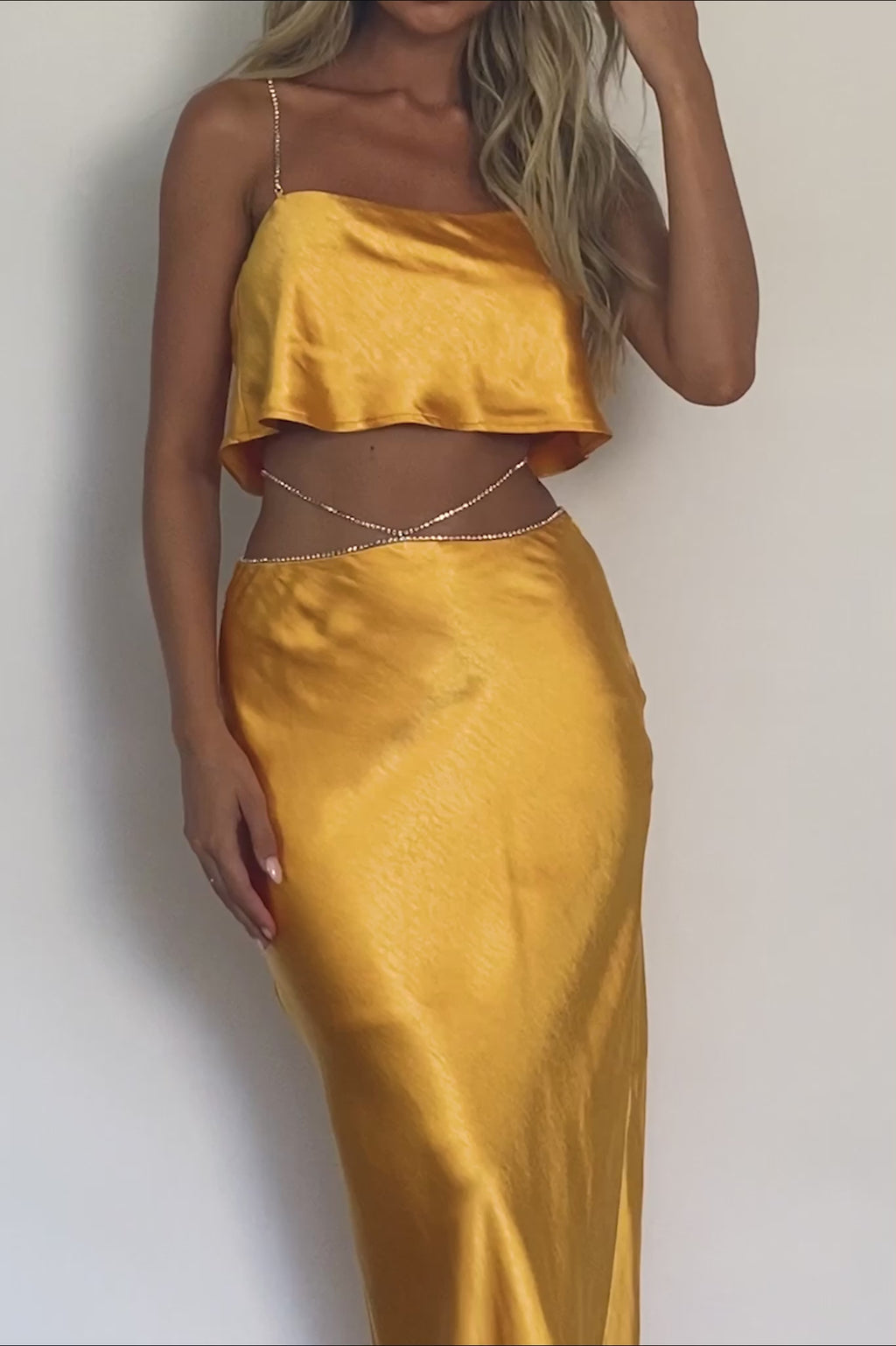 Tahni Diamante Strap Crop Top Mango