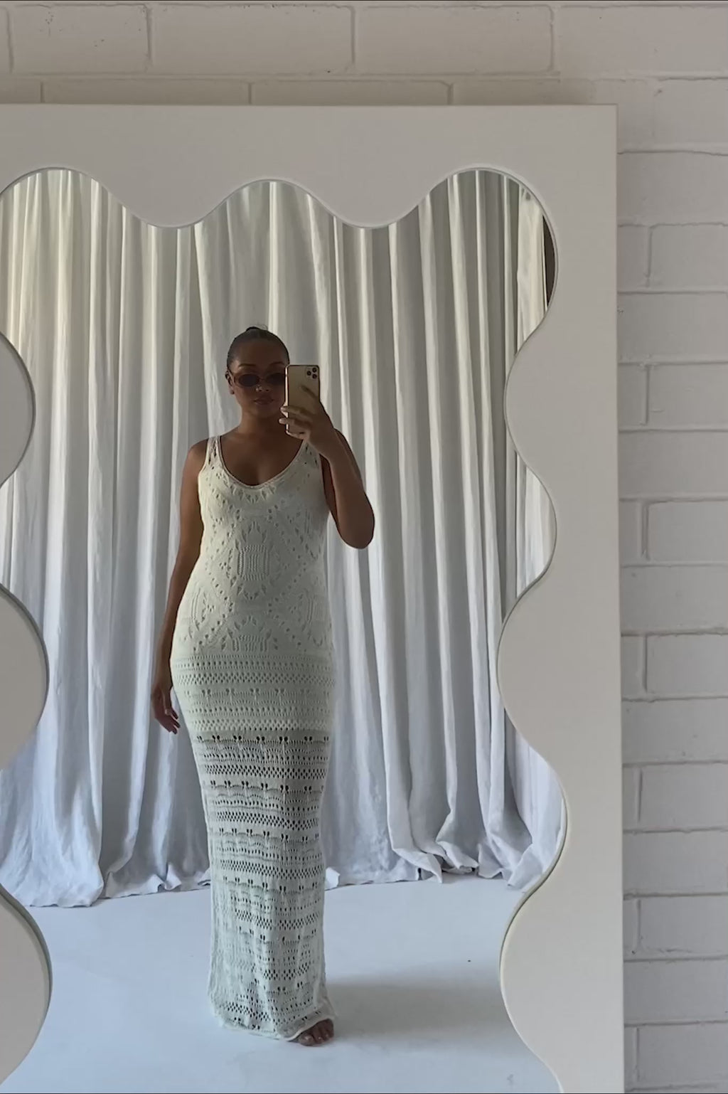 Endless Sun Crochet Maxi Dress White