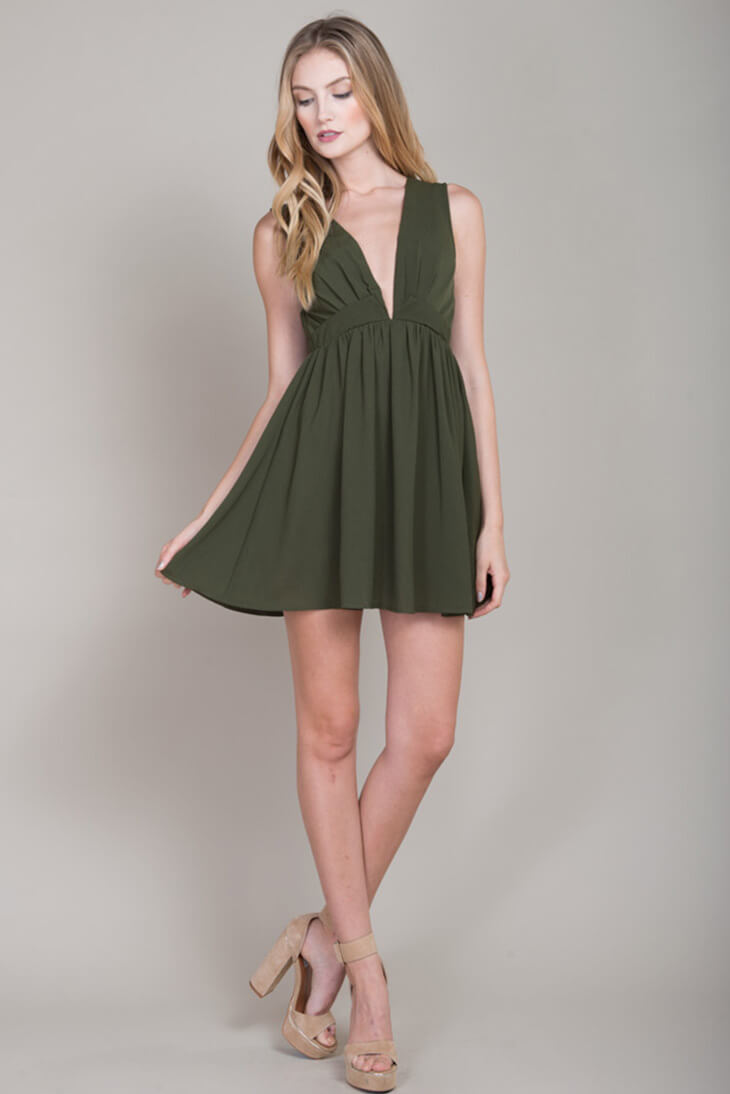Laine Day Festival Dress Green by Selfie Leslie