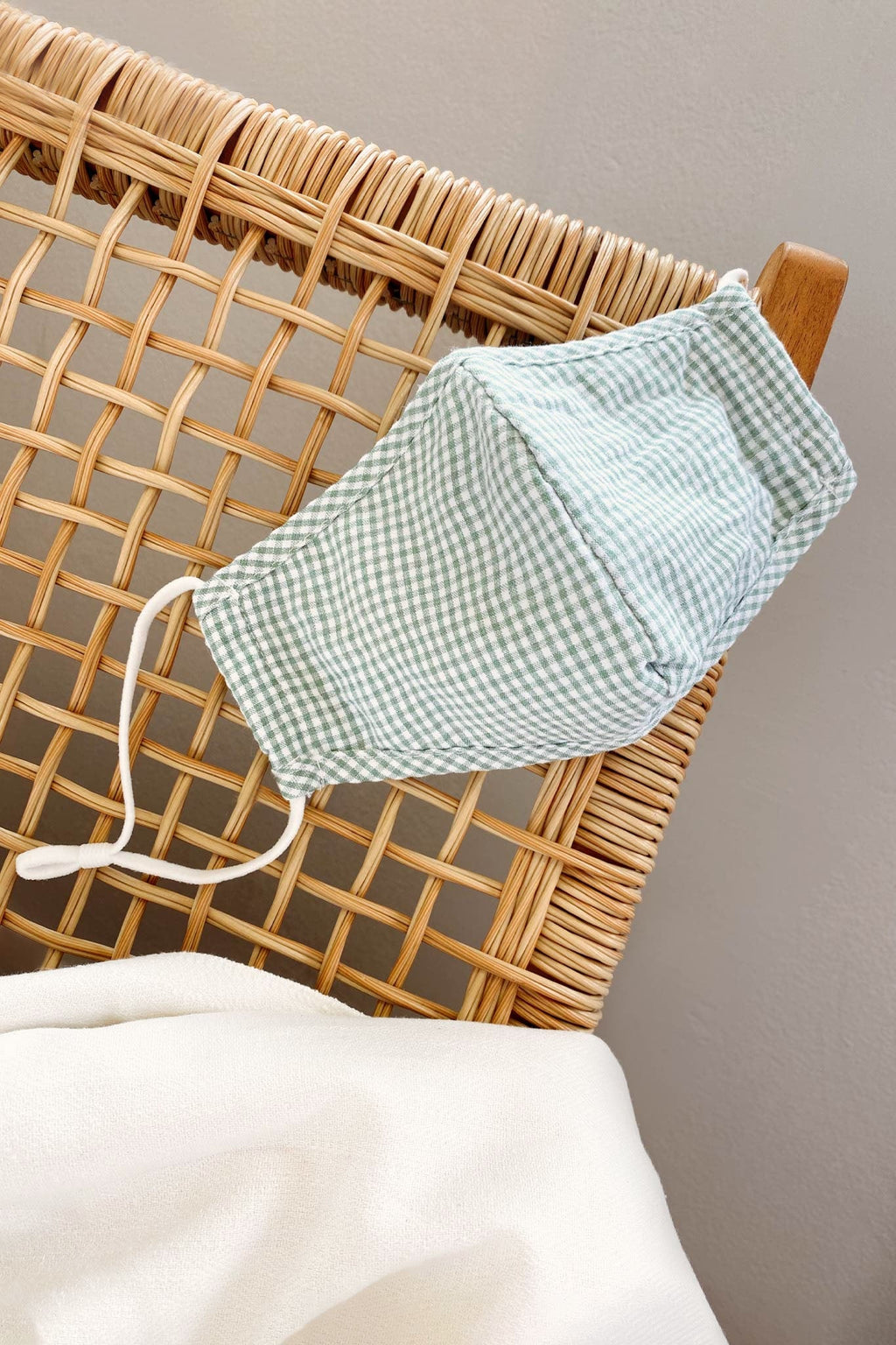 Maiden Mask Gingham Sage by Selfie Leslie