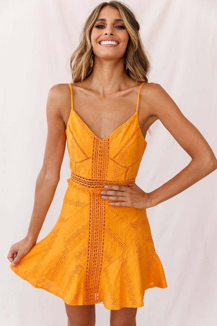 Eugenie Cami Strap Embellished Sun Dress Sunset by Selfie Leslie