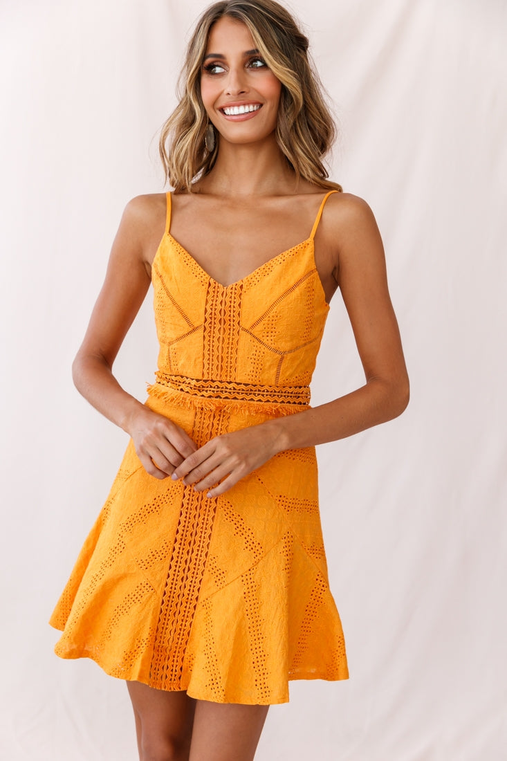 Eugenie Cami Strap Embellished Sun Dress Sunset by Selfie Leslie