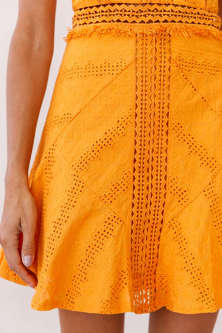 Eugenie Cami Strap Embellished Sun Dress Sunset by Selfie Leslie