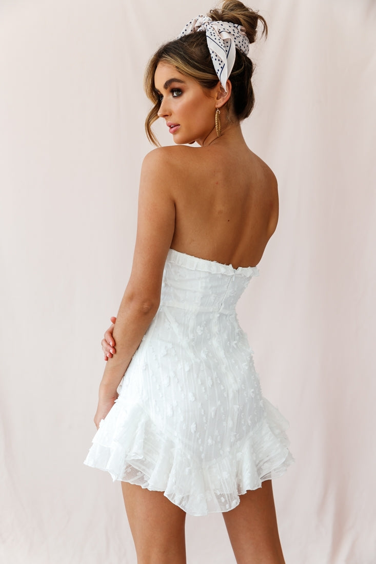 Cece Embellished Bandeau Dress White by Selfie Leslie