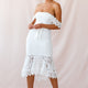 Patience Lace Bodycon Midi Dress White