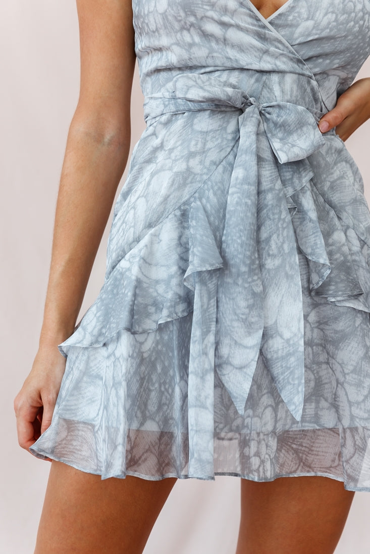 Kerry Layered Ruffle Cami Strap Dress Grey by Selfie Leslie