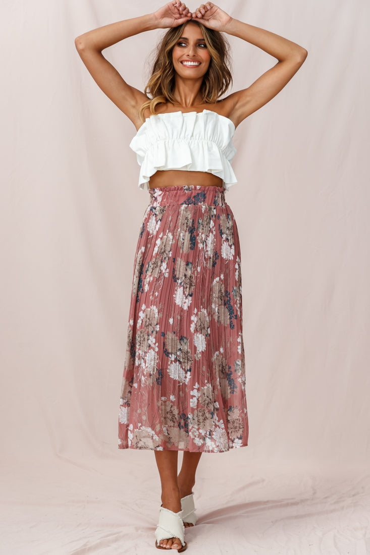 Thea Ruffle Crop Top White by Selfie Leslie