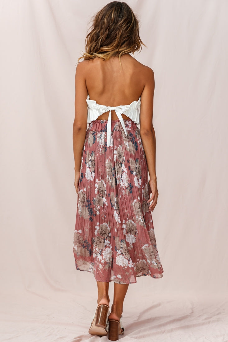 Thea Ruffle Crop Top White by Selfie Leslie