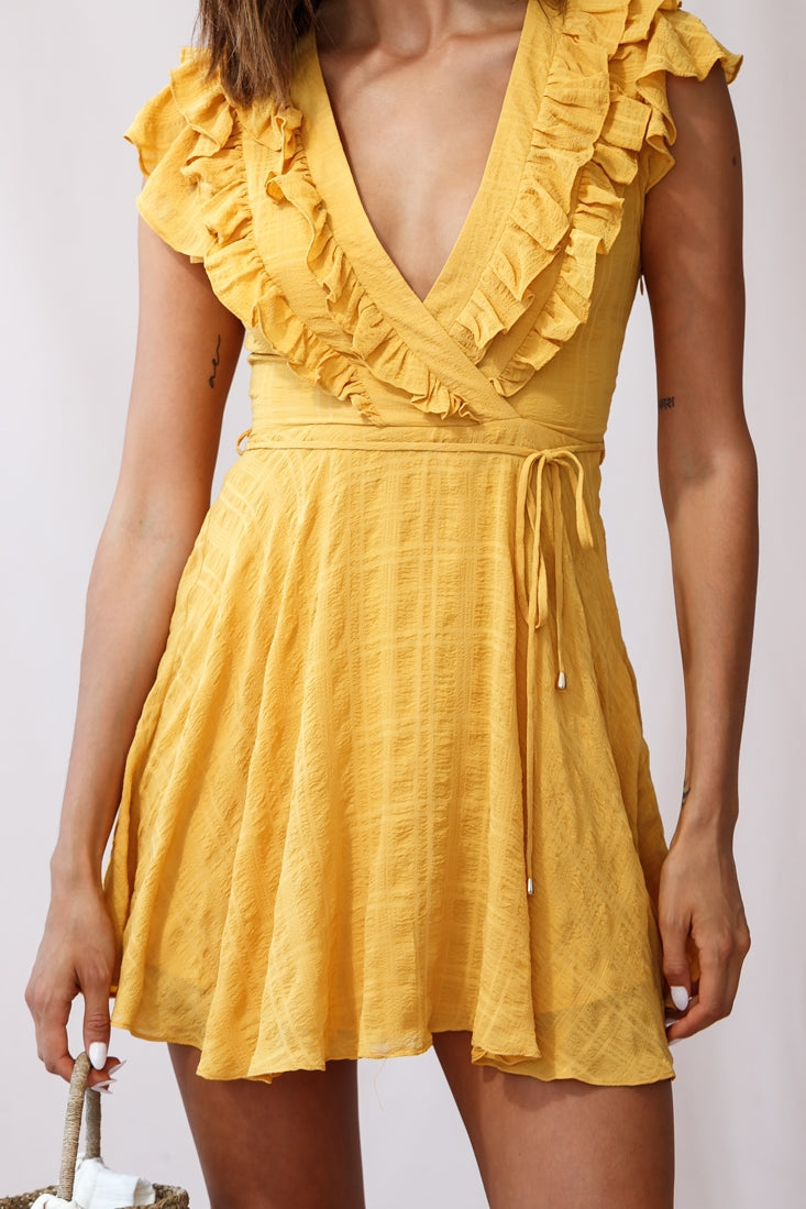 Asher Layered Frill Neckline Mini Dress by Selfie Leslie