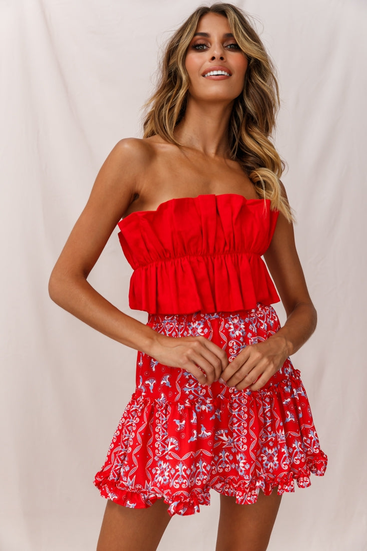 Alexi Mini Skirt Red by Selfie Leslie