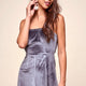 Madelaine Open Back Late Night Romper Charcoal