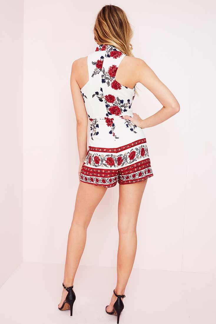 Ara Choker Romper Red by Selfie Leslie